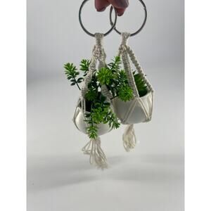 Plants Succulents Fake Decoration Key Chain Car Boho Indie Gift Hanging